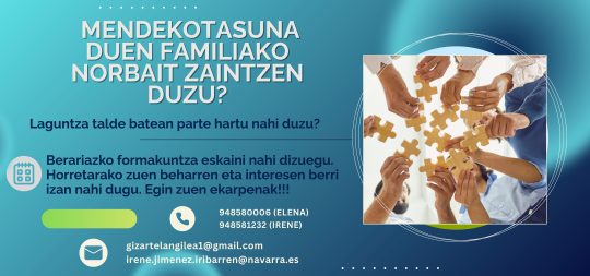 Imagen MENDEKOTASUNA DUEN FAMILIAKO NORBAIT ZAINTZEN DUZU?